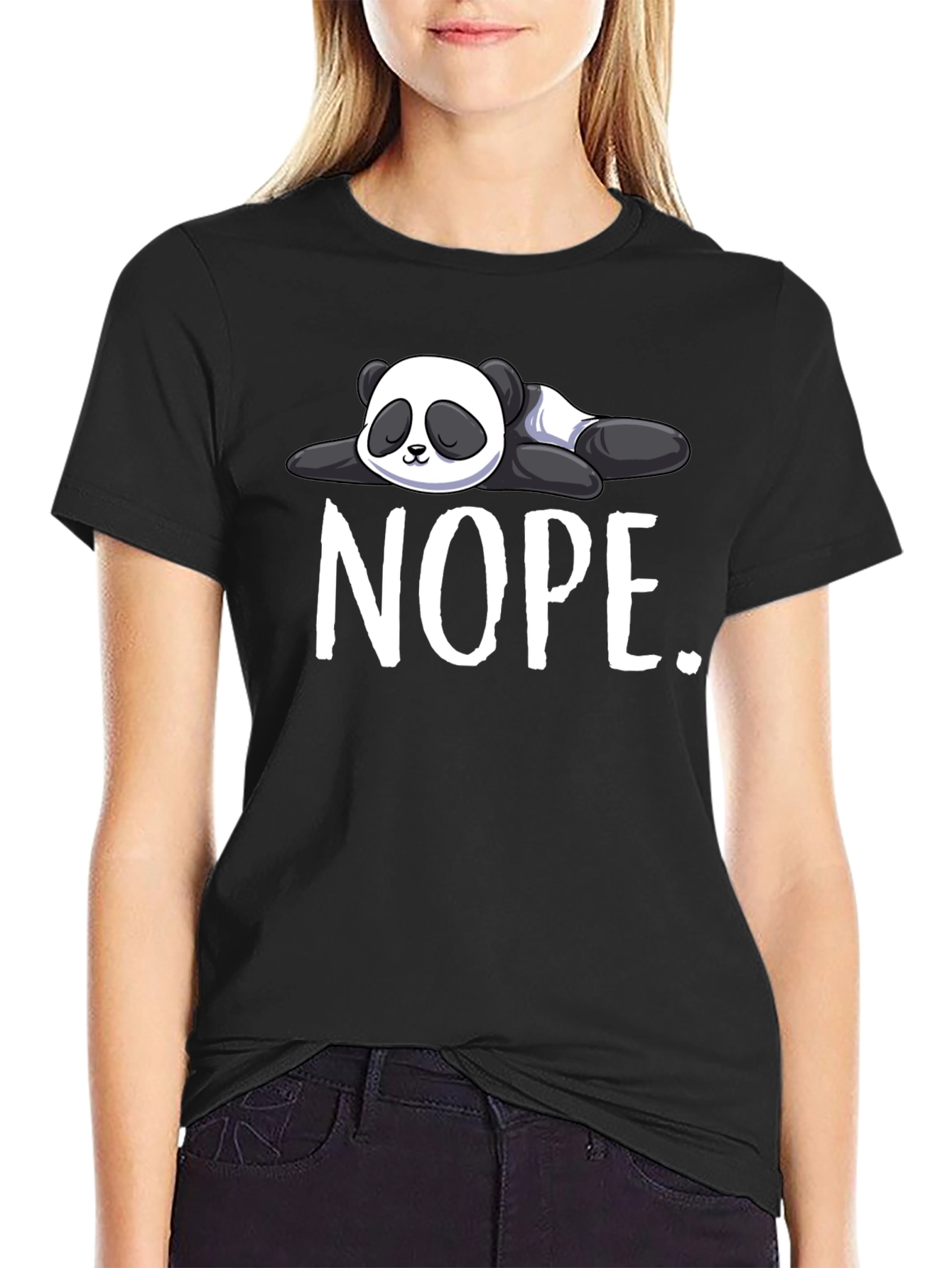 Nope Panda Graphic T-Shirt - Lazy Day Apparel