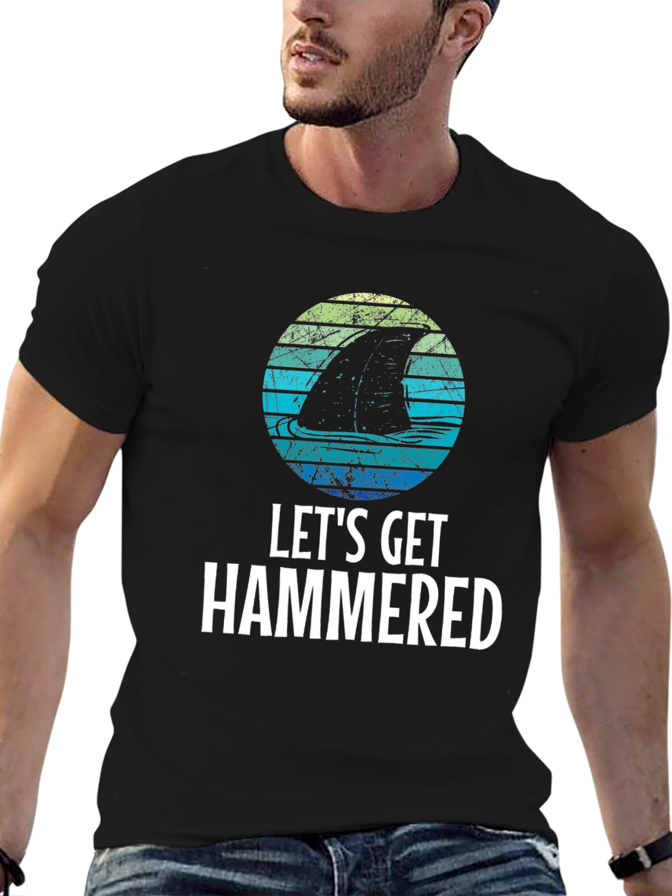 Lets Get Hammered Shark Graphic Tee