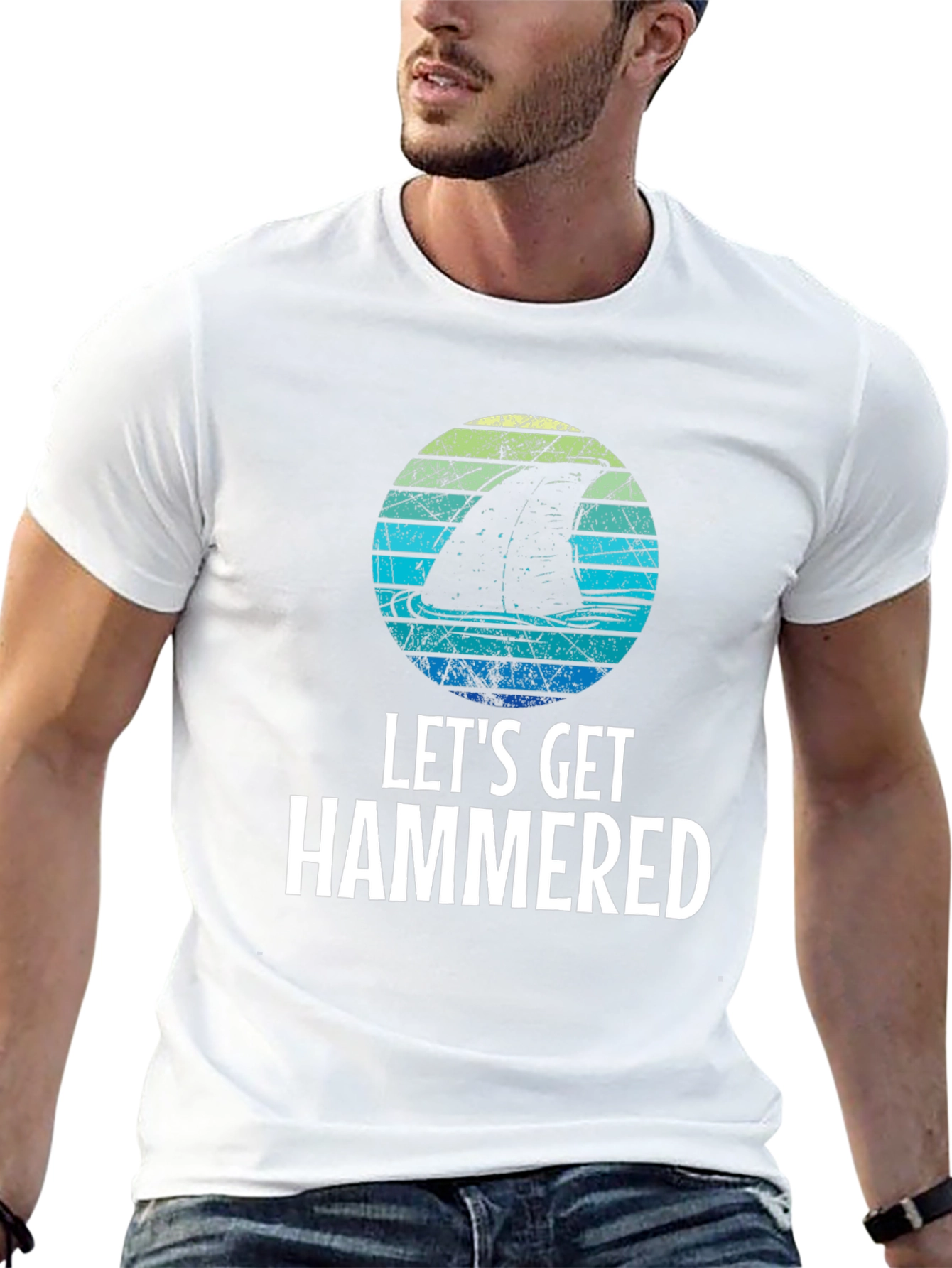 Lets Get Hammered Shark Graphic Tee