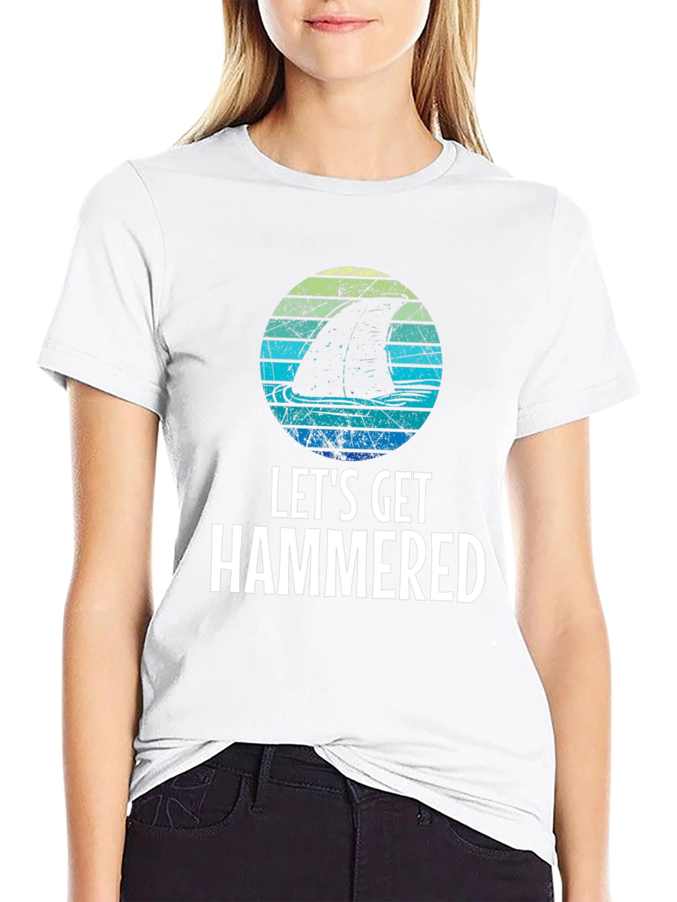 Lets Get Hammered Shark Graphic Tee