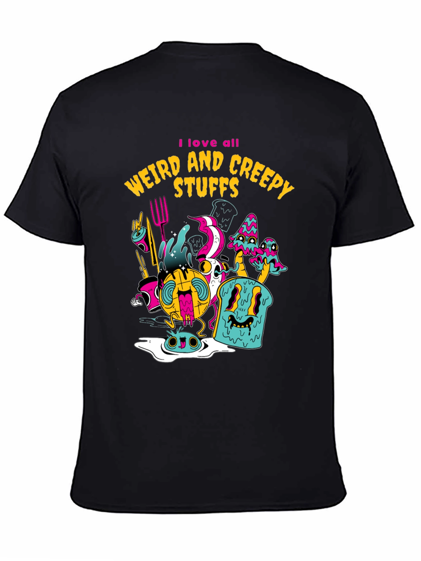 Weird & Creepy Graphic Tee - Stylish Black T-Shirt