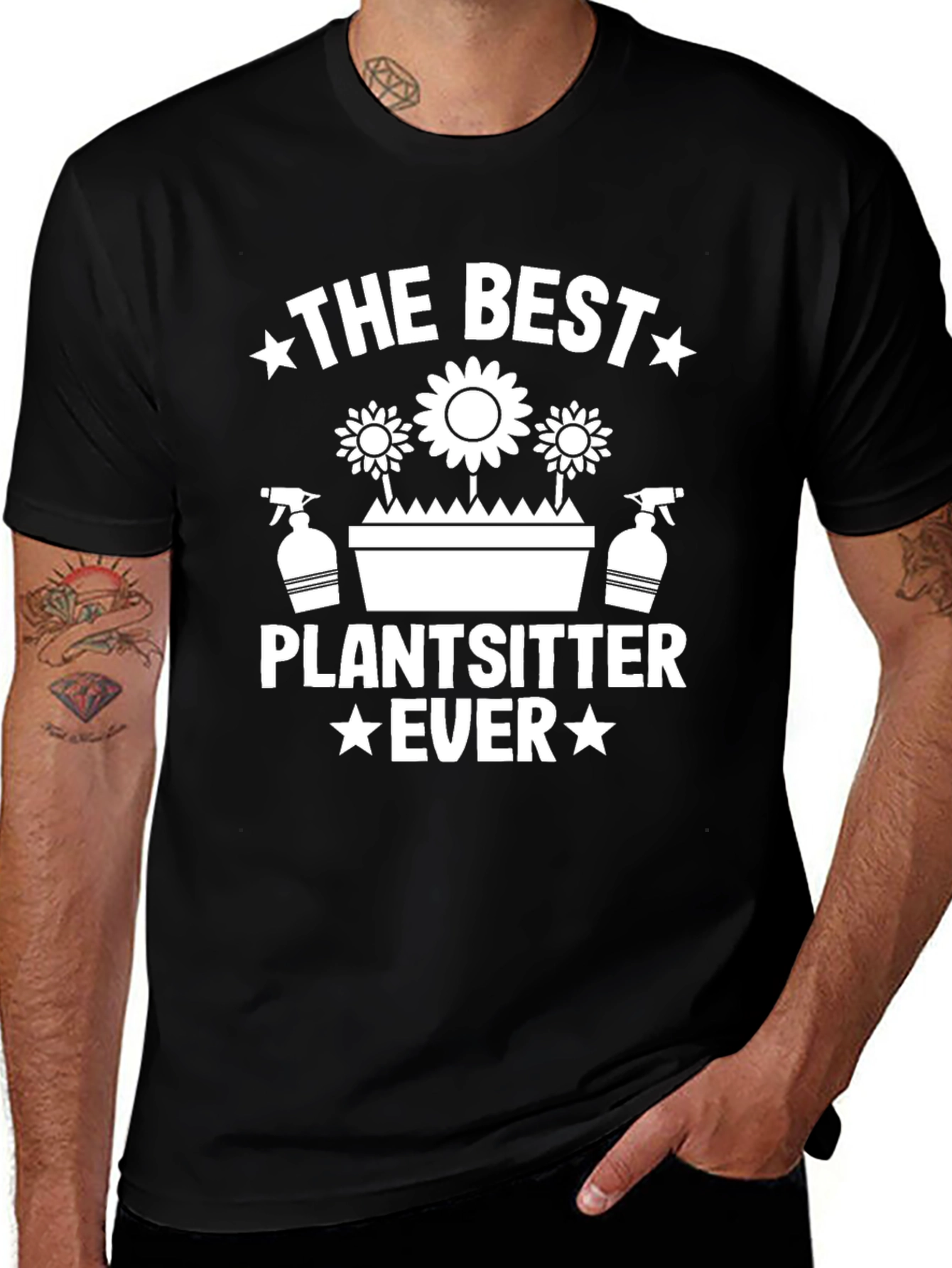 The Best Plantsitter Ever Black Graphic Tee