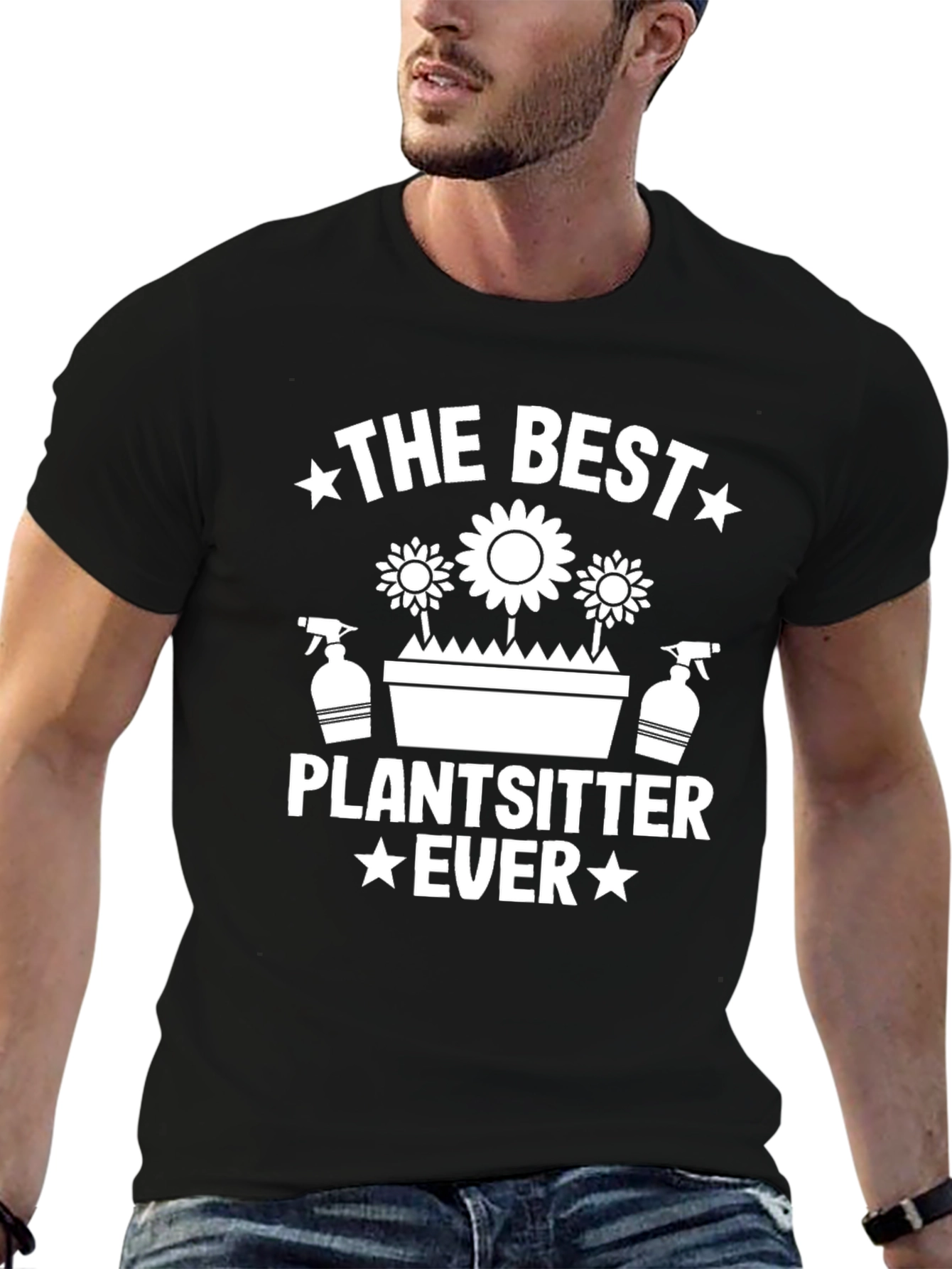 The Best Plantsitter Ever Black Graphic Tee
