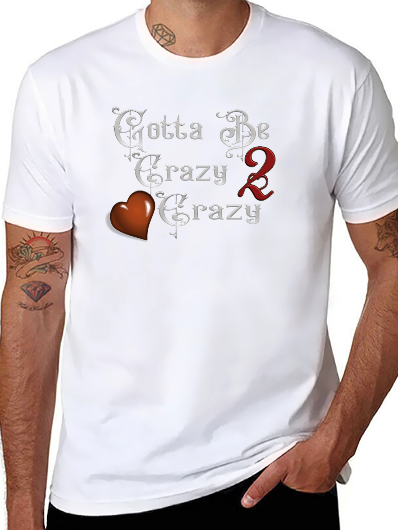 Gotta Be Crazy Tee - Black Crew Neck