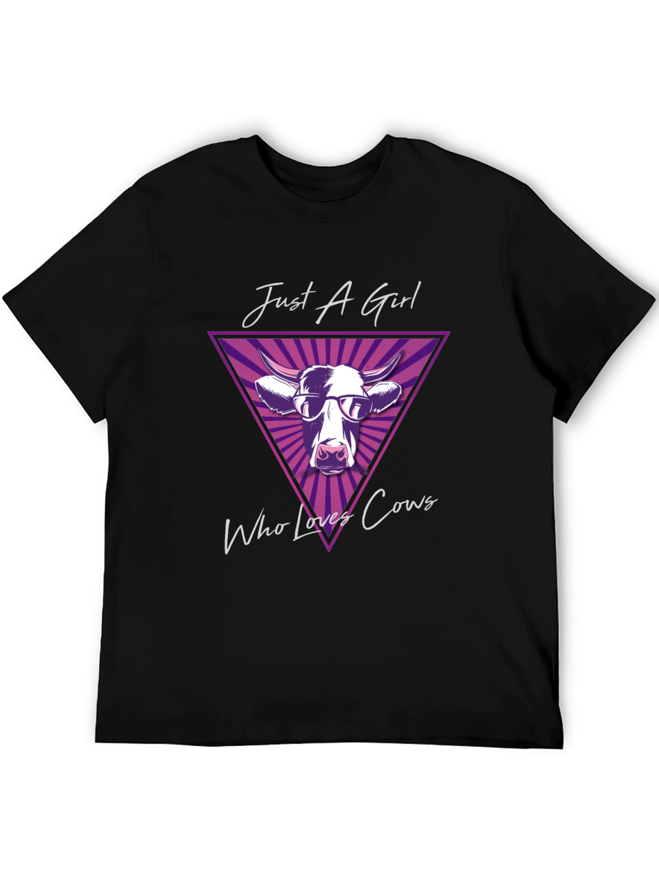 Just a Girl Who Loves Cows Graphic T-Shirt