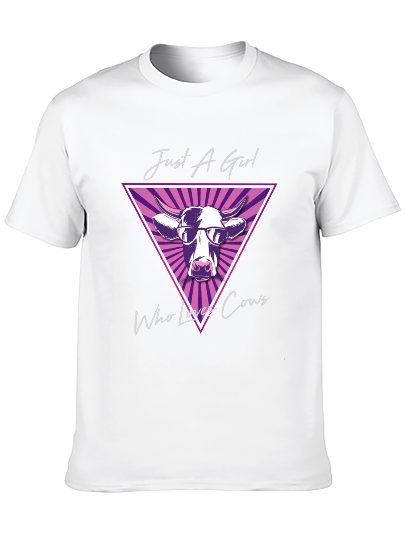 Just a Girl Who Loves Cows Graphic T-Shirt