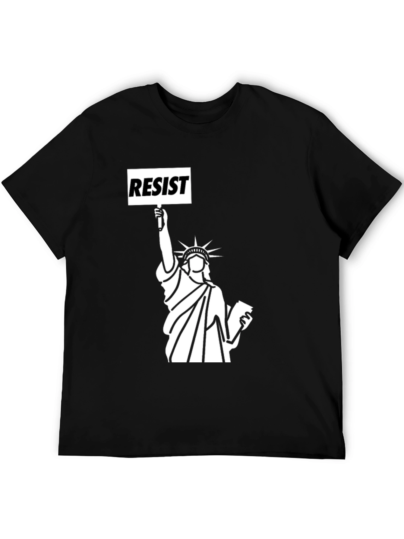 Resist Statue of Liberty Black T-Shirt