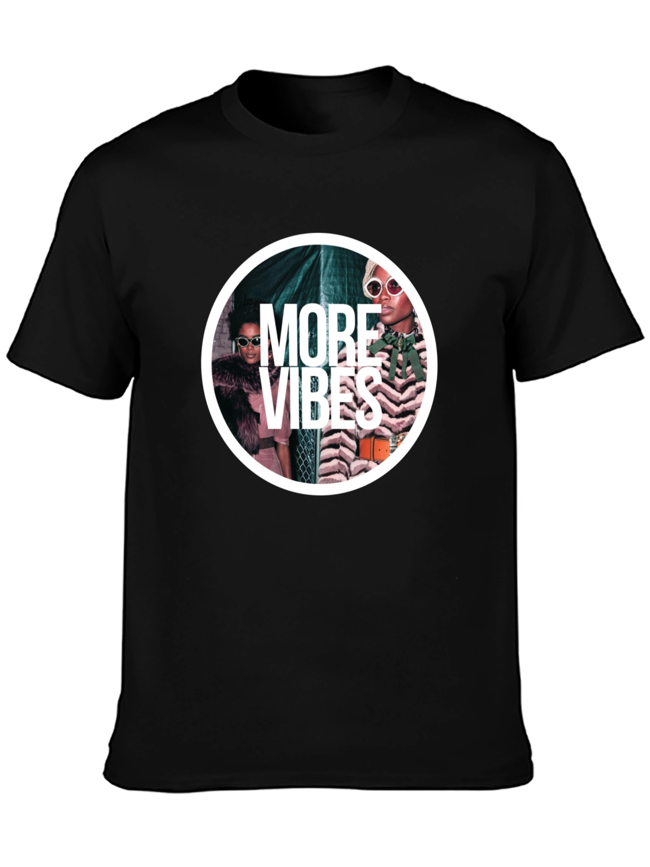 More Vibes Graphic Black T-Shirt