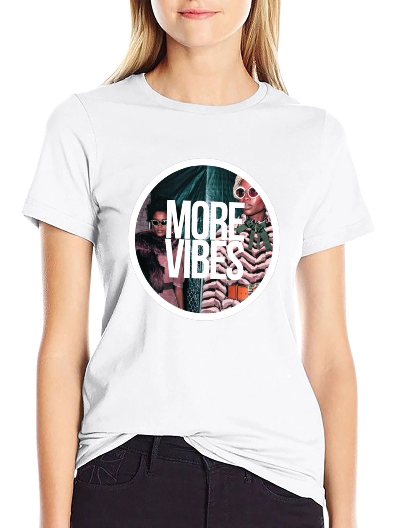More Vibes Graphic Black T-Shirt