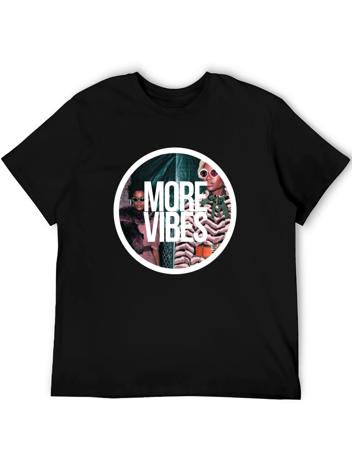 More Vibes Graphic Black T-Shirt