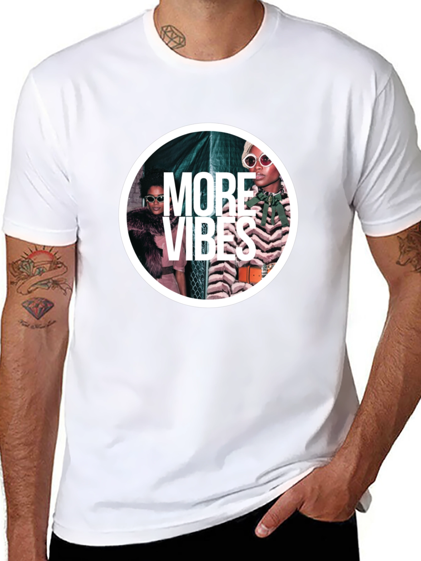 More Vibes Graphic Black T-Shirt