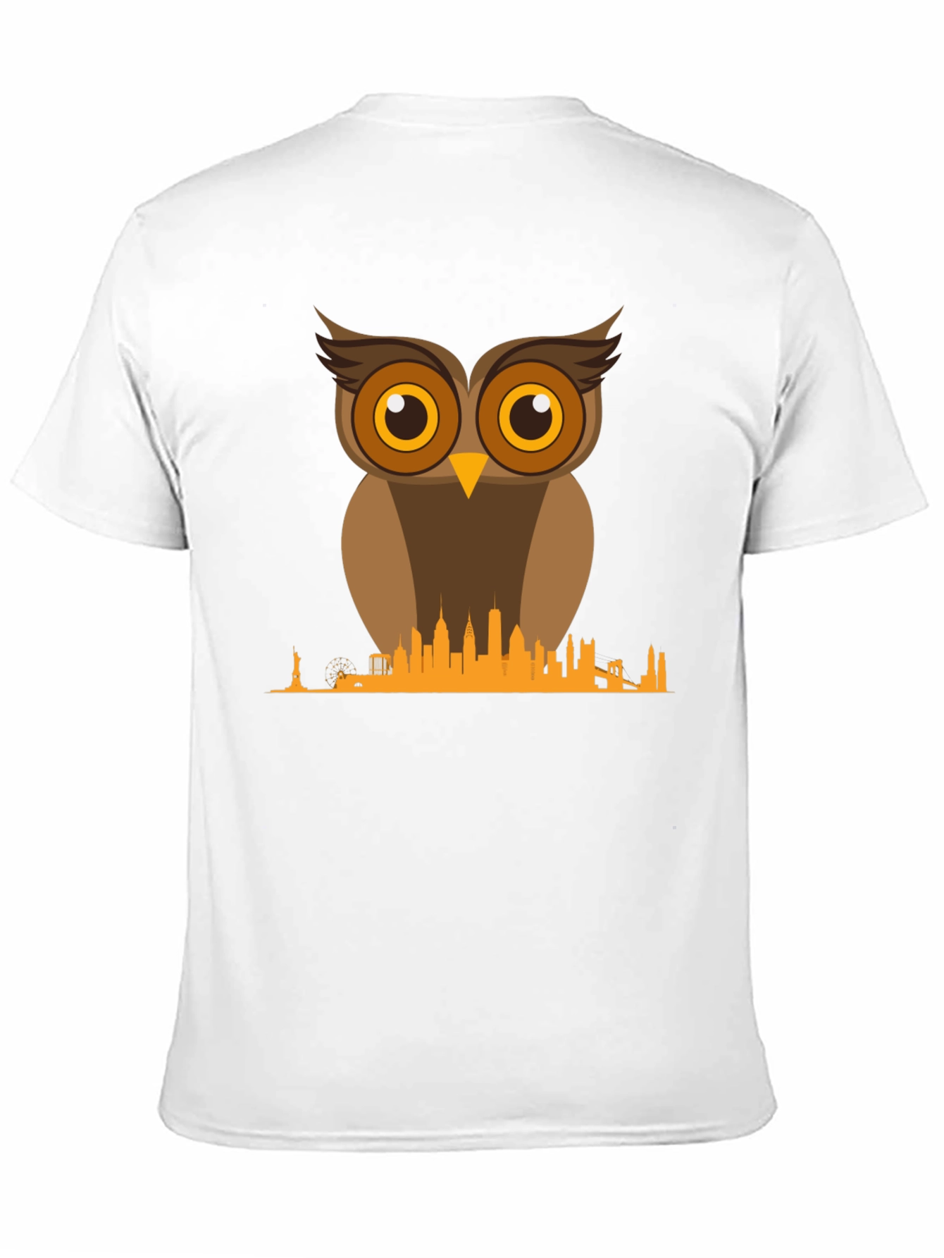 Owl & NYC Skyline T-Shirt - Unique Graphic Tee