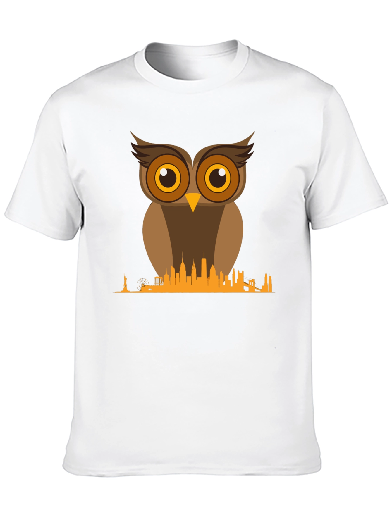 Owl & NYC Skyline T-Shirt - Unique Graphic Tee