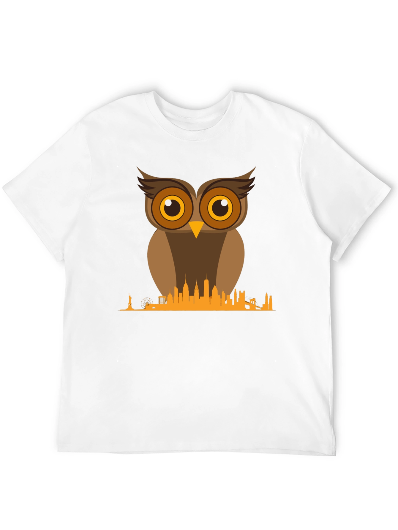 Owl & NYC Skyline T-Shirt - Unique Graphic Tee