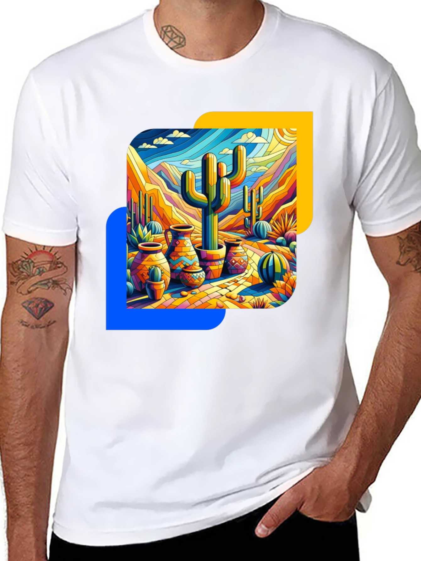 Desert Cactus Art T-Shirt