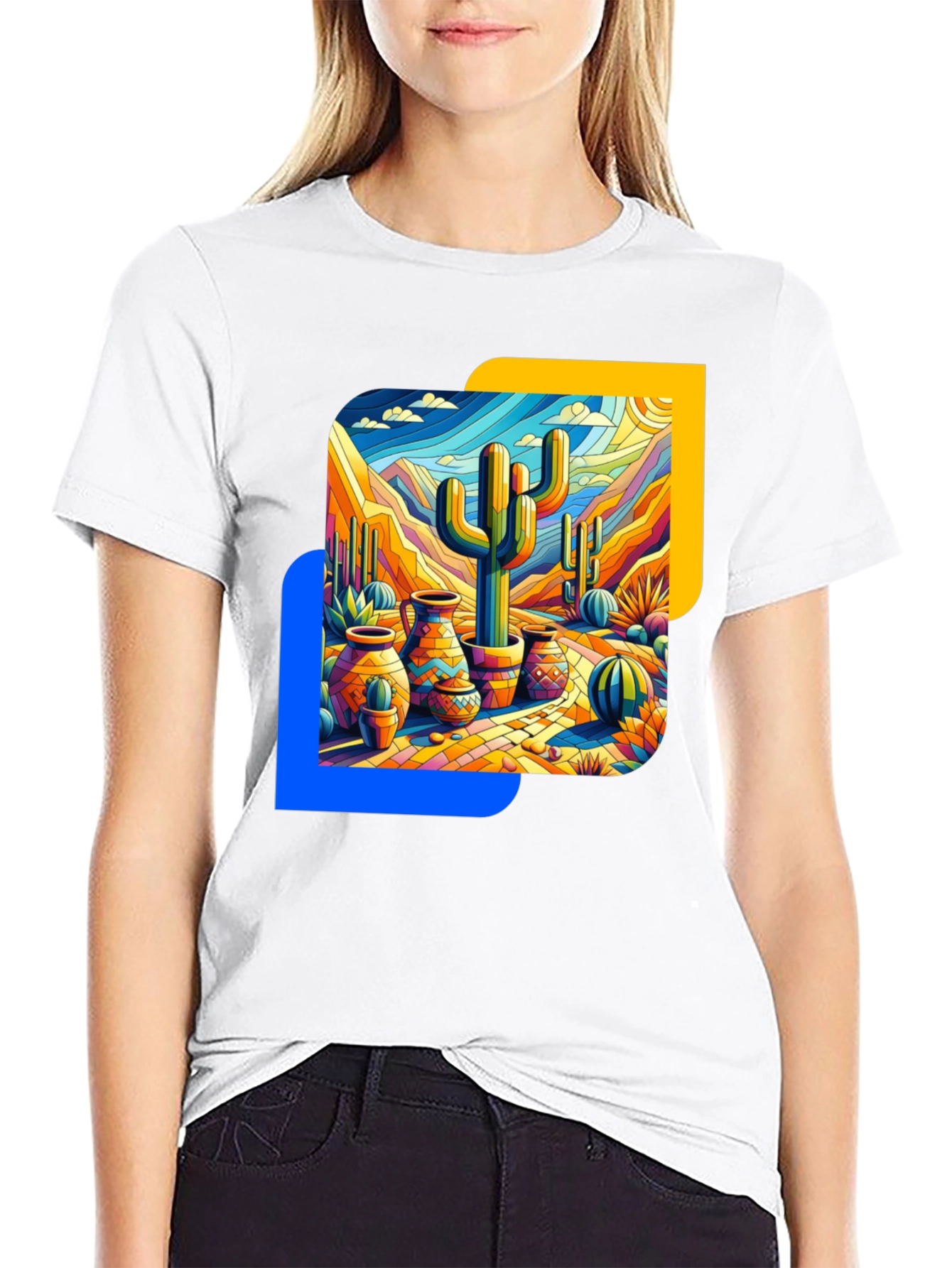 Desert Cactus Art T-Shirt