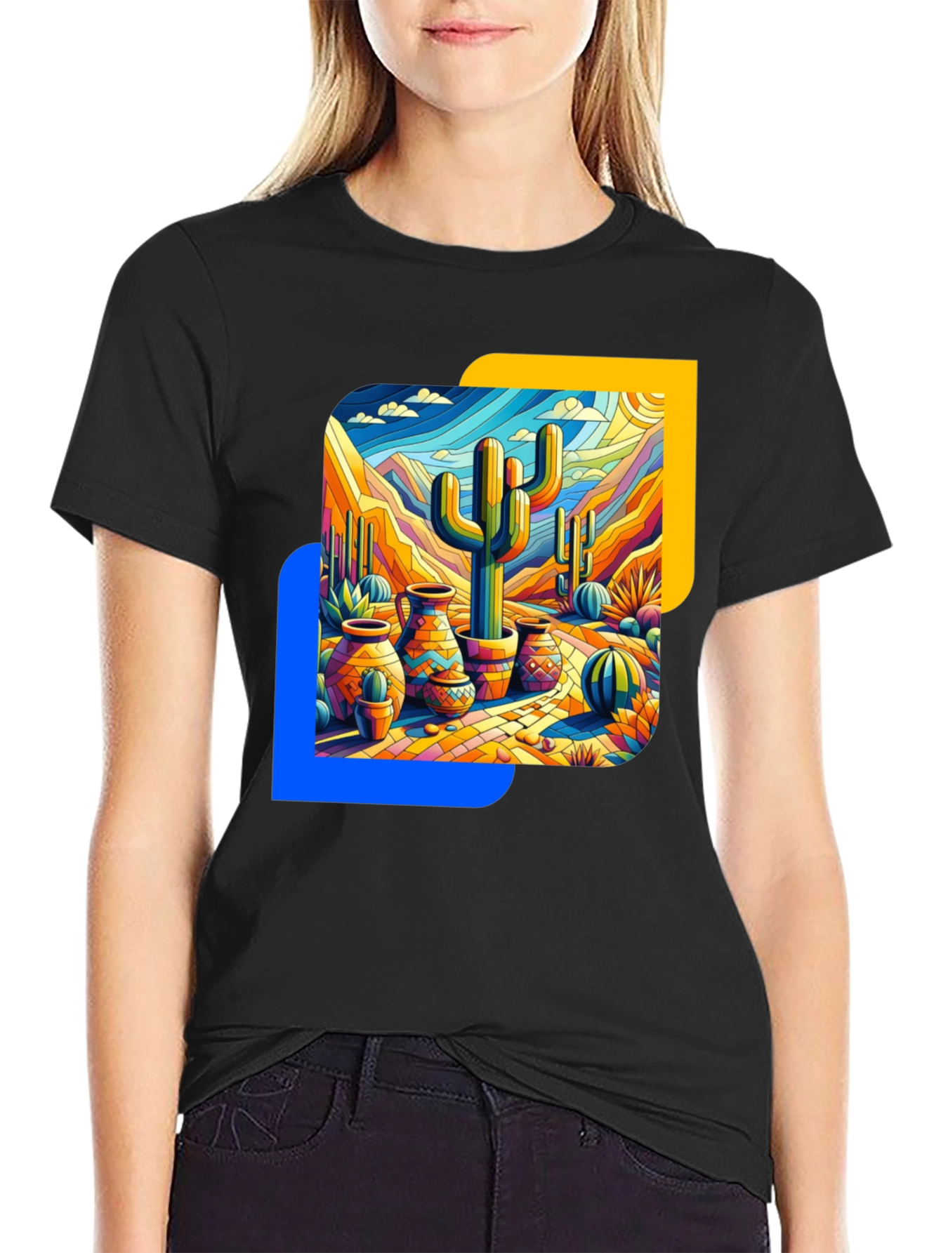 Desert Cactus Art T-Shirt