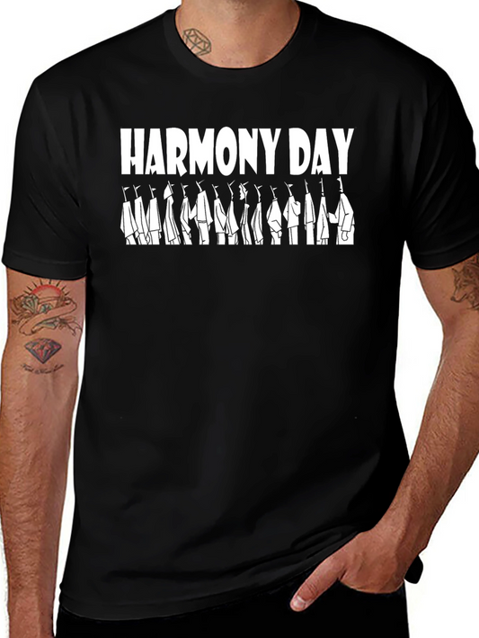 Harmony Day T-Shirt - Black Graphic Tee