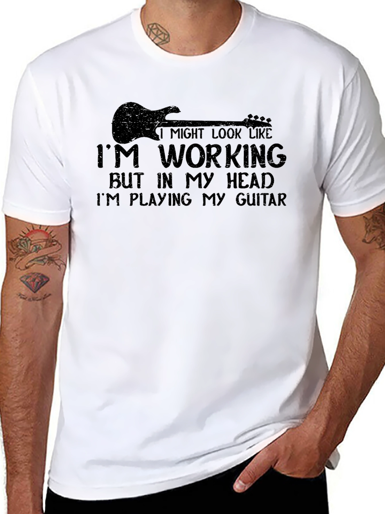 Guitar Head T-Shirt: Im Working