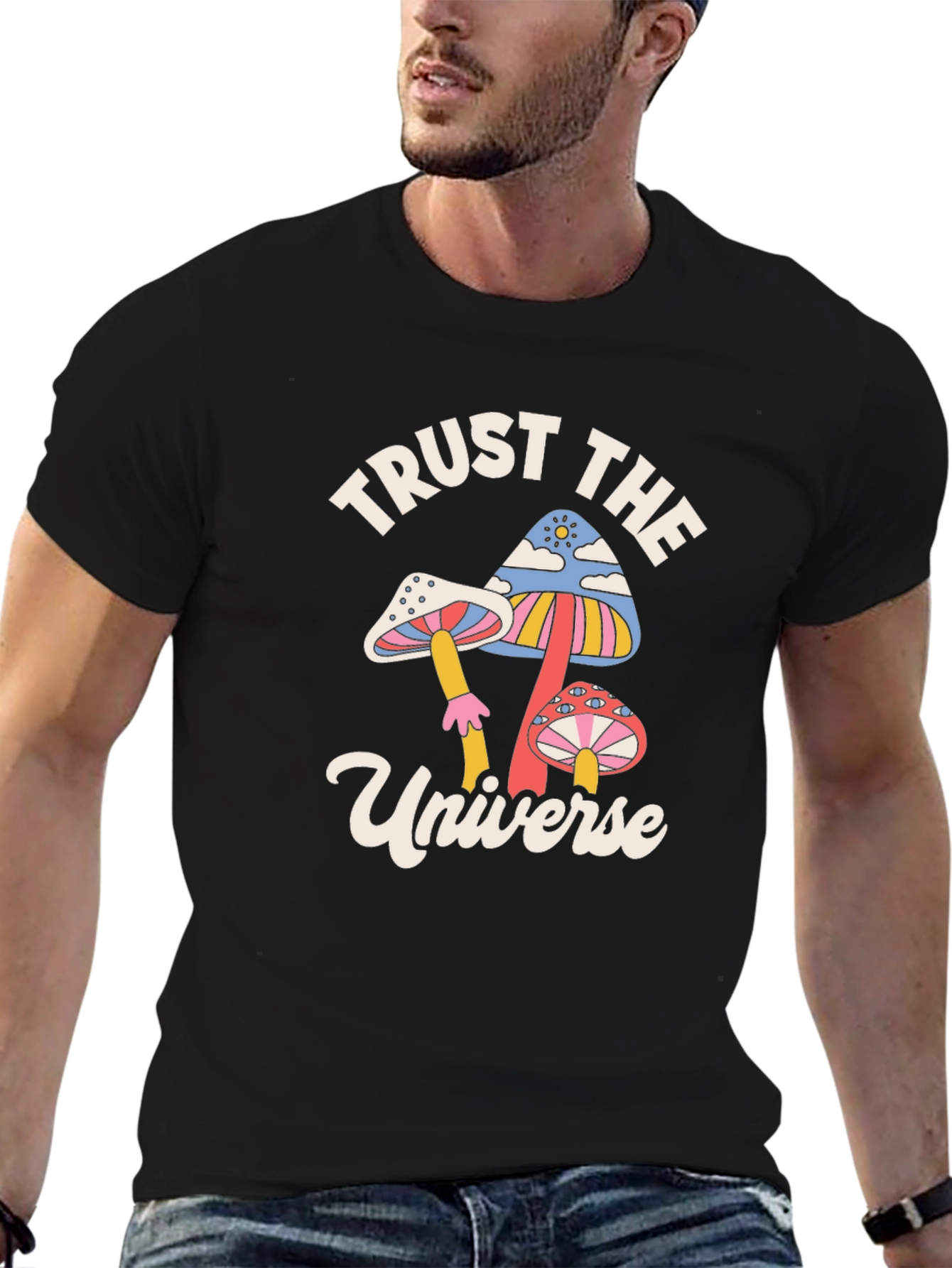 Trust the Universe Mushroom Graphic T-Shirt