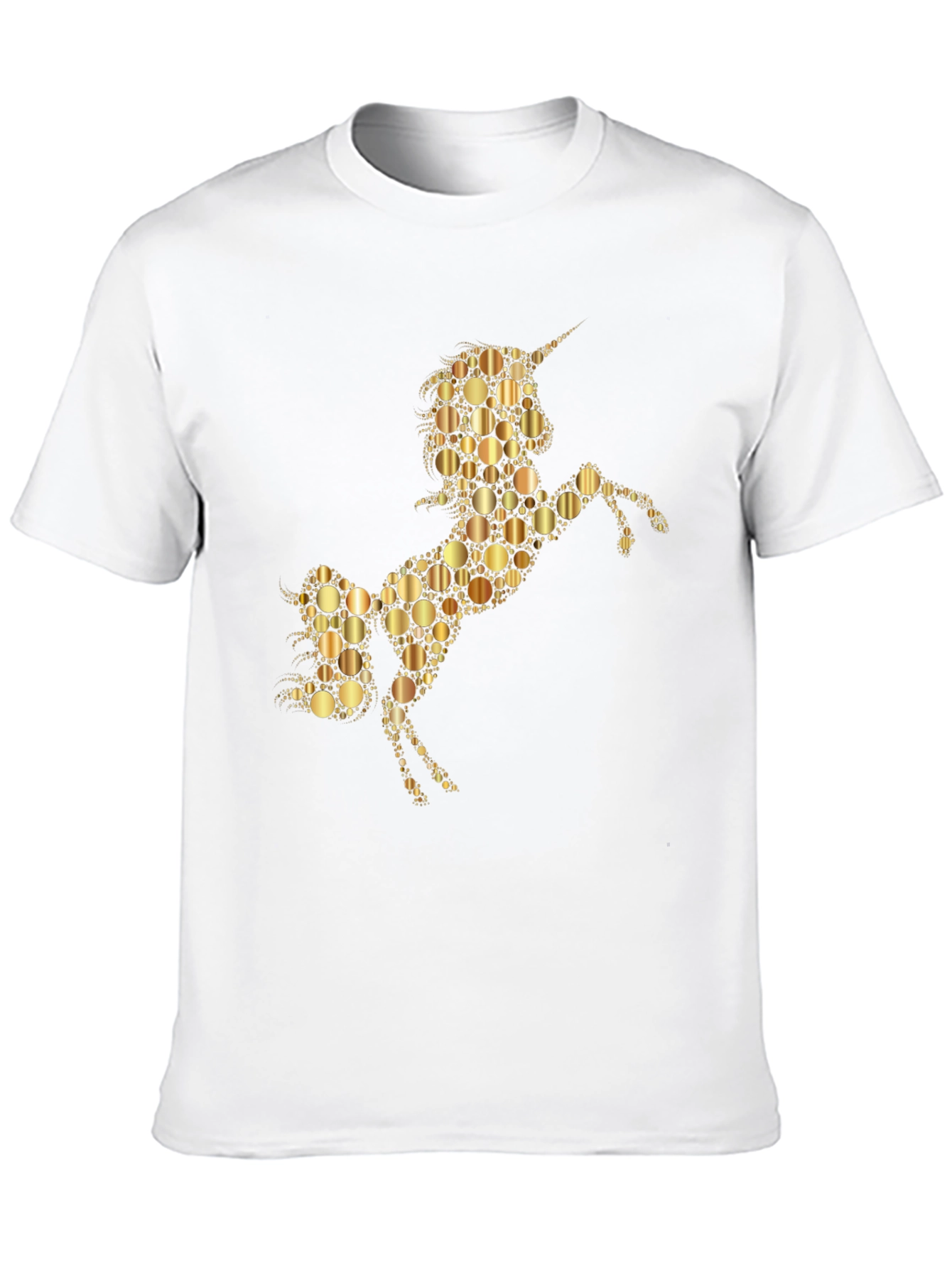 Unicorn Gold Circle Graphic T-Shirt