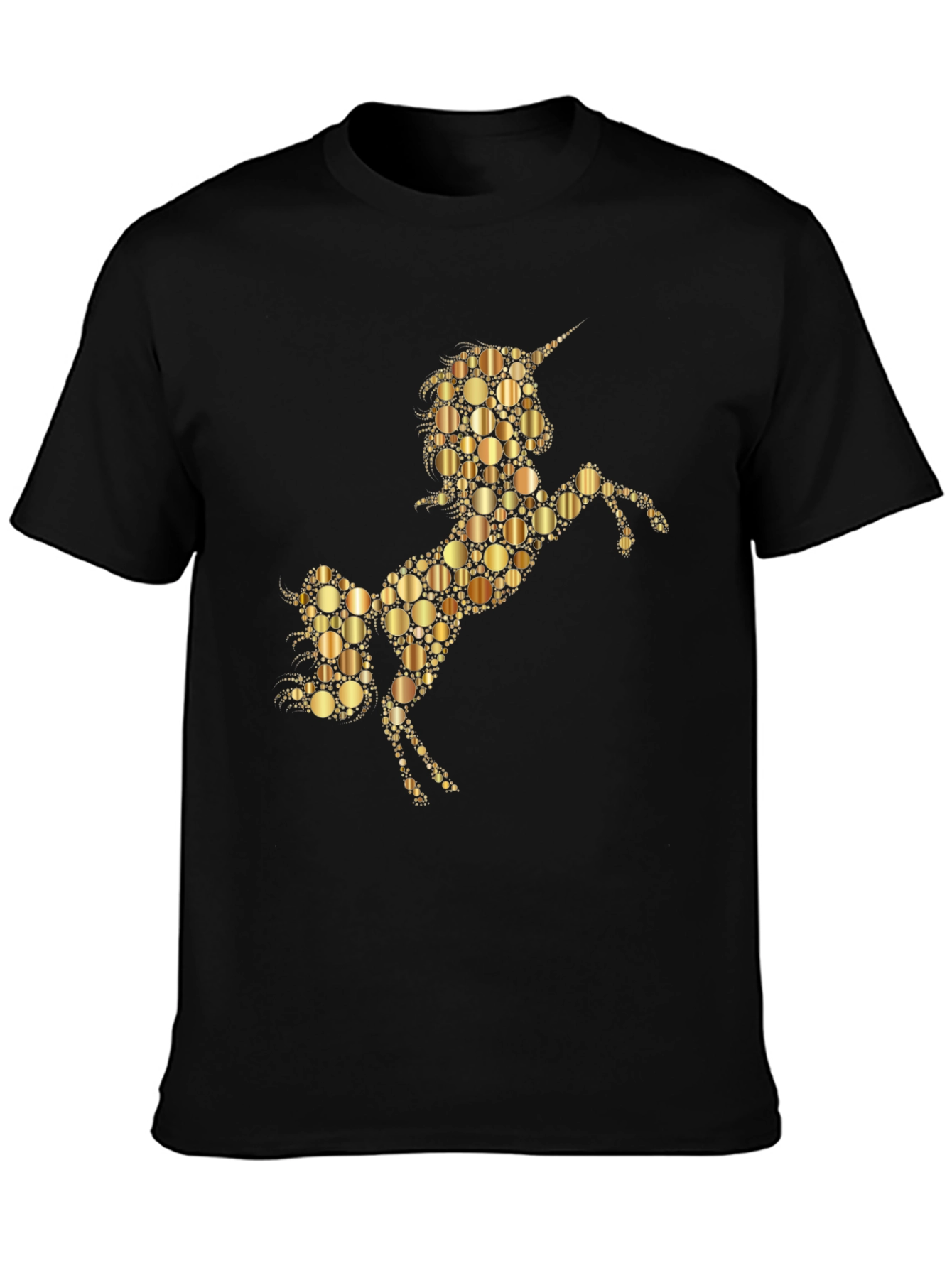 Unicorn Gold Circle Graphic T-Shirt