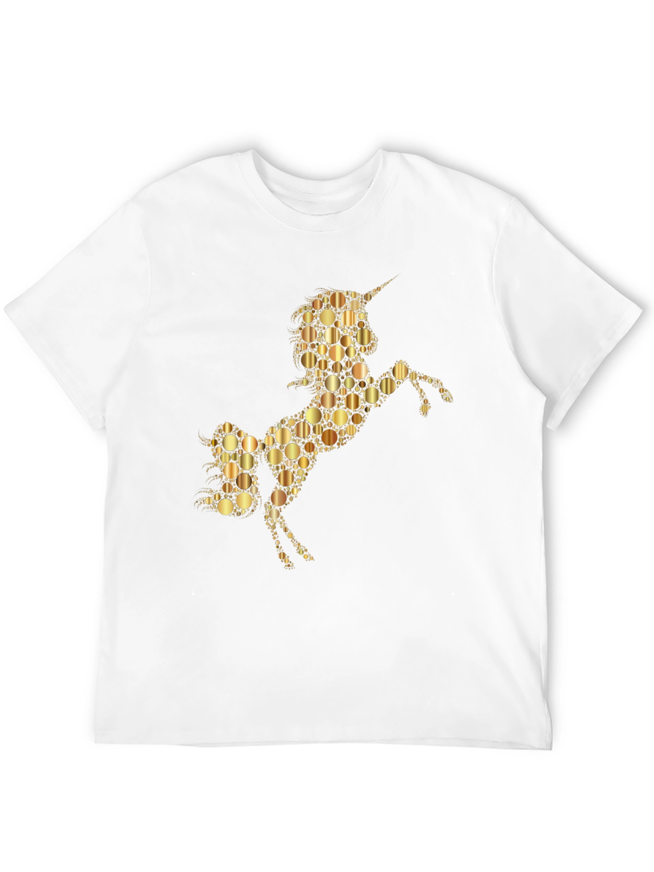 Unicorn Gold Circle Graphic T-Shirt