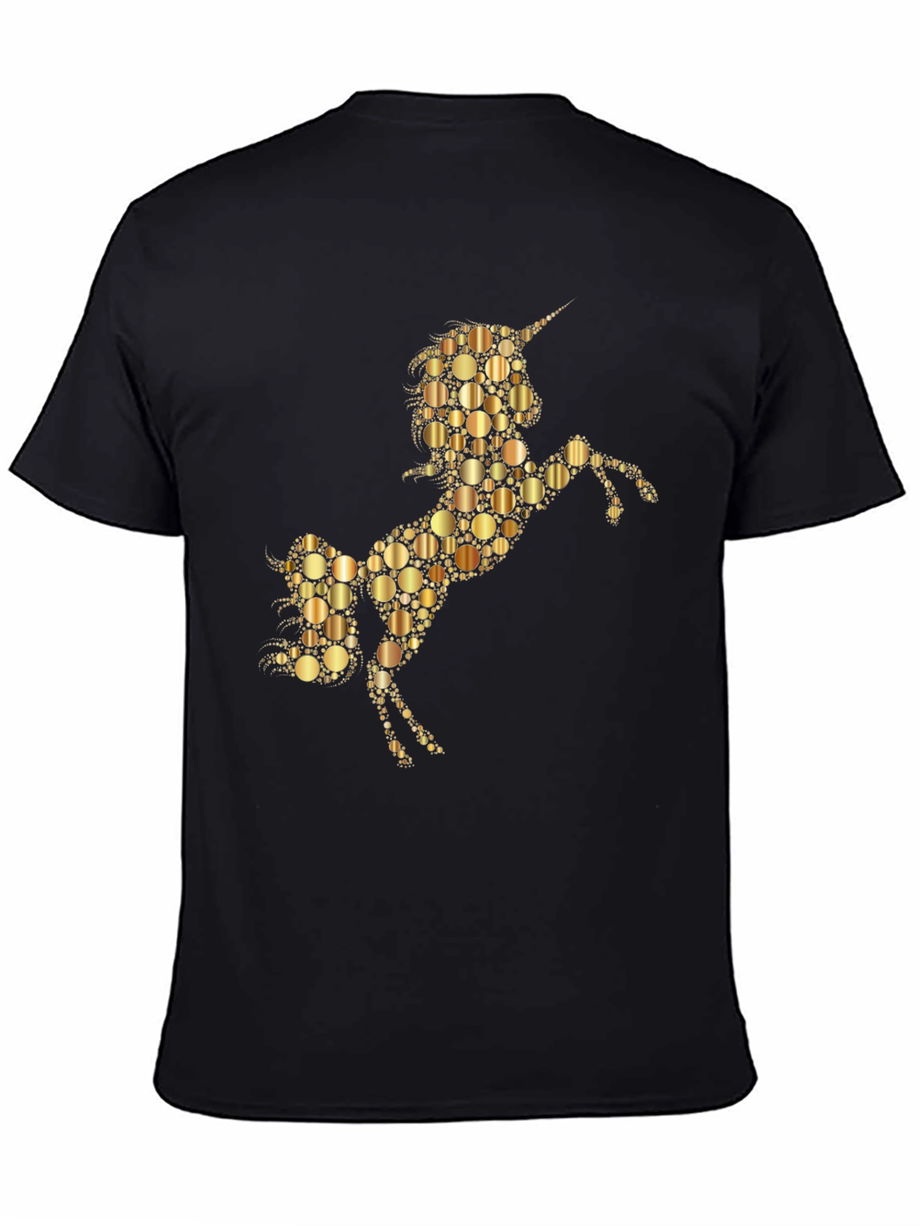 Unicorn Gold Circle Graphic T-Shirt