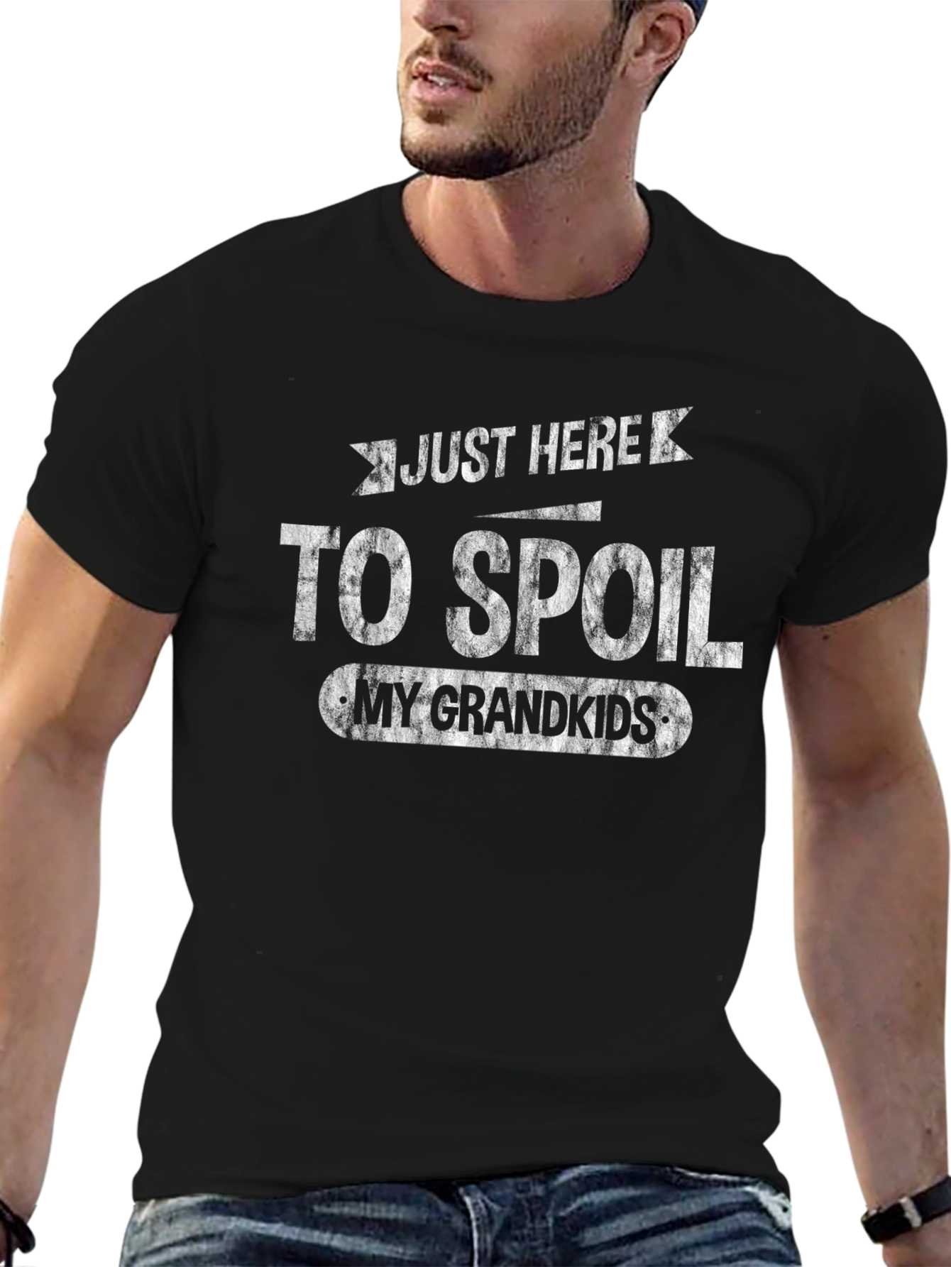 Spoil My Grandkids T-Shirt - Black Cotton Tee
