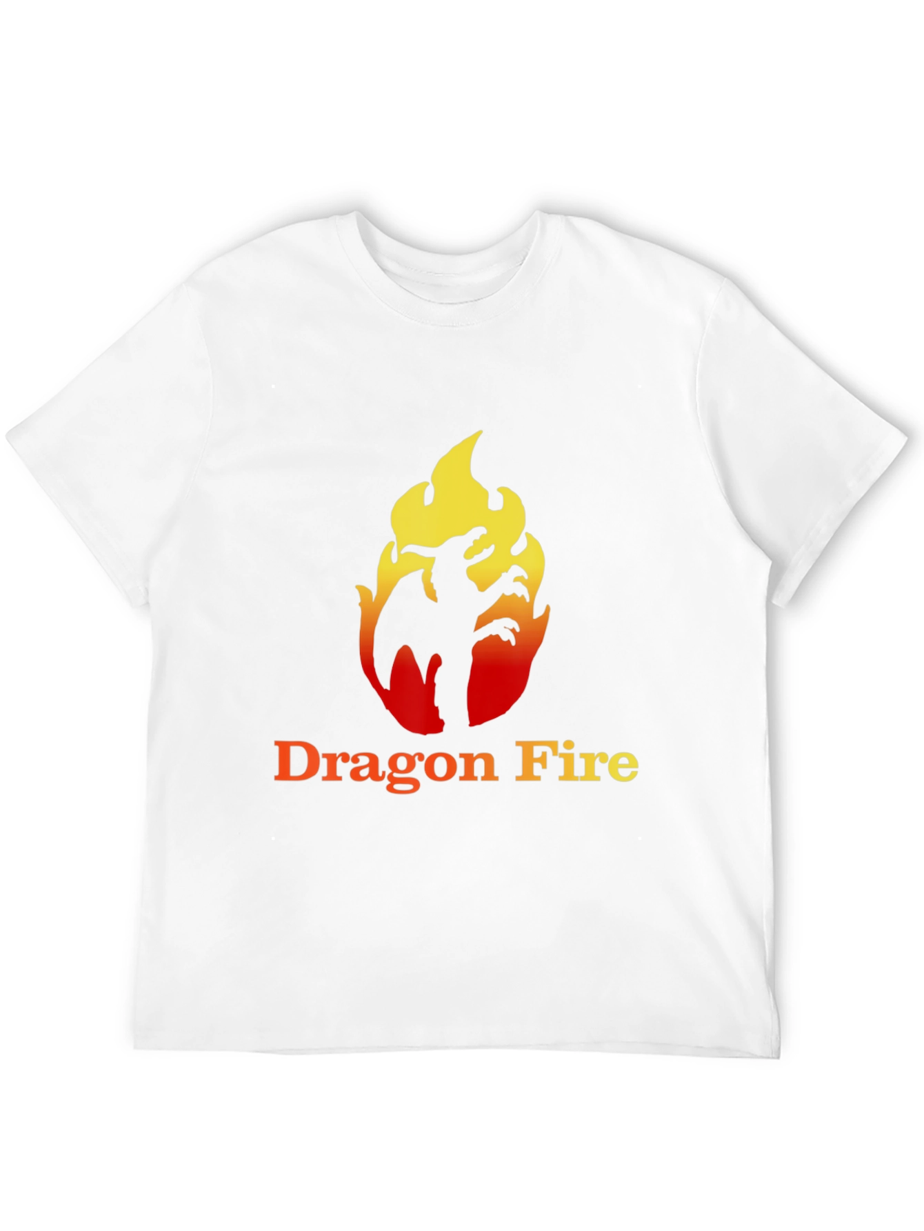Dragon Fire Graphic Tee - Black Cotton T-Shirt