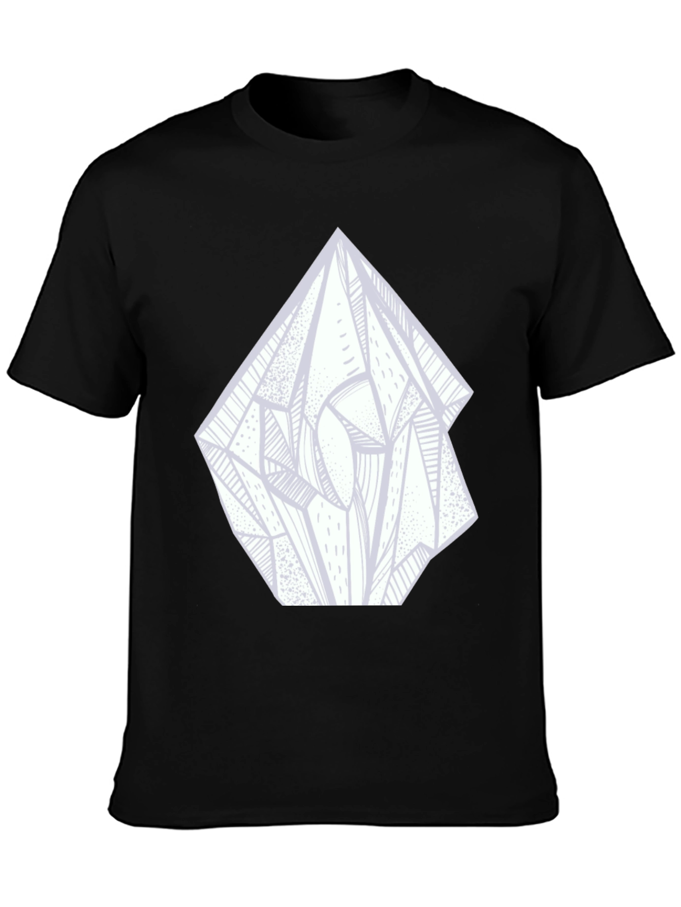 Abstract Crystal Graphic Tee - Black