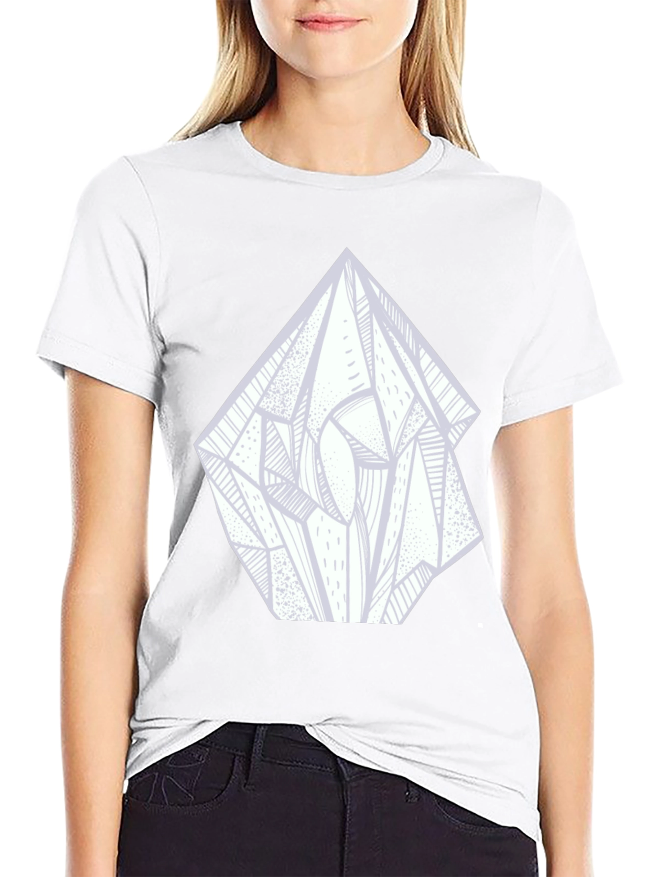 Abstract Crystal Graphic Tee - Black
