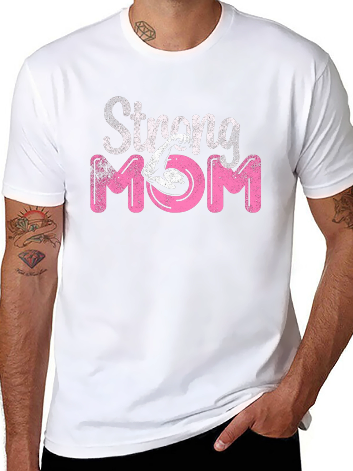 Strong Mom Graphic Tee - Black T-Shirt