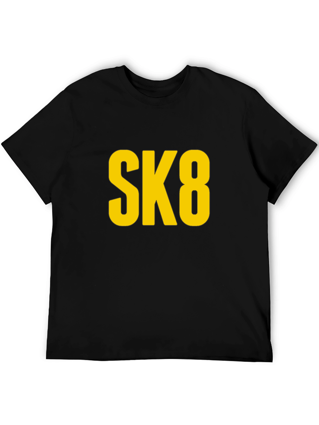 SK8 Graphic Tee - Black Cotton T-Shirt
