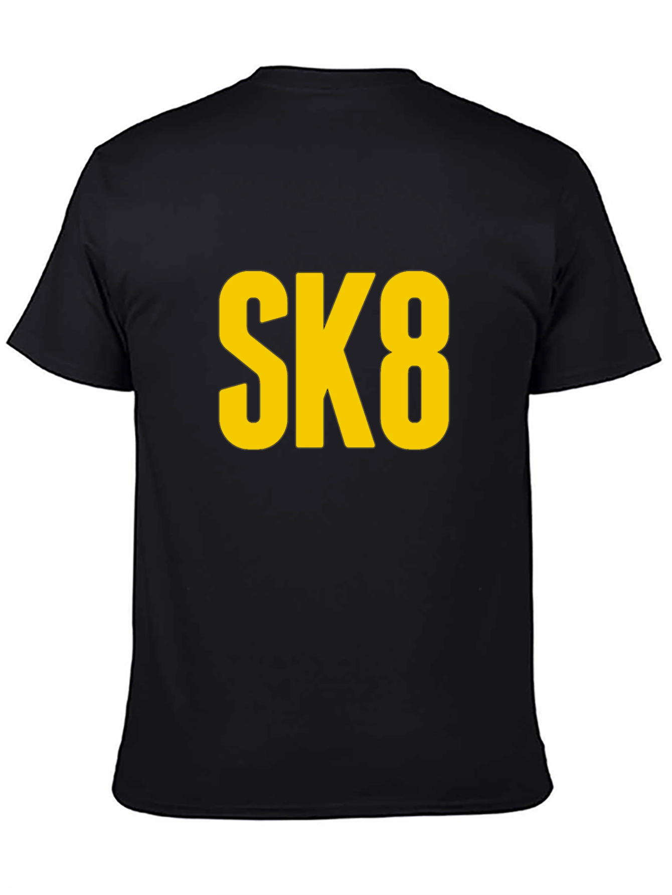 SK8 Graphic Tee - Black Cotton T-Shirt