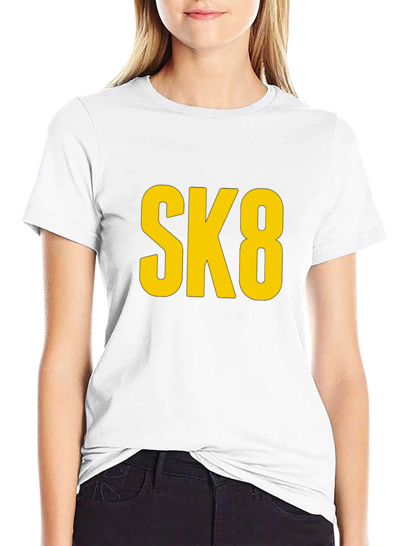 SK8 Graphic Tee - Black Cotton T-Shirt