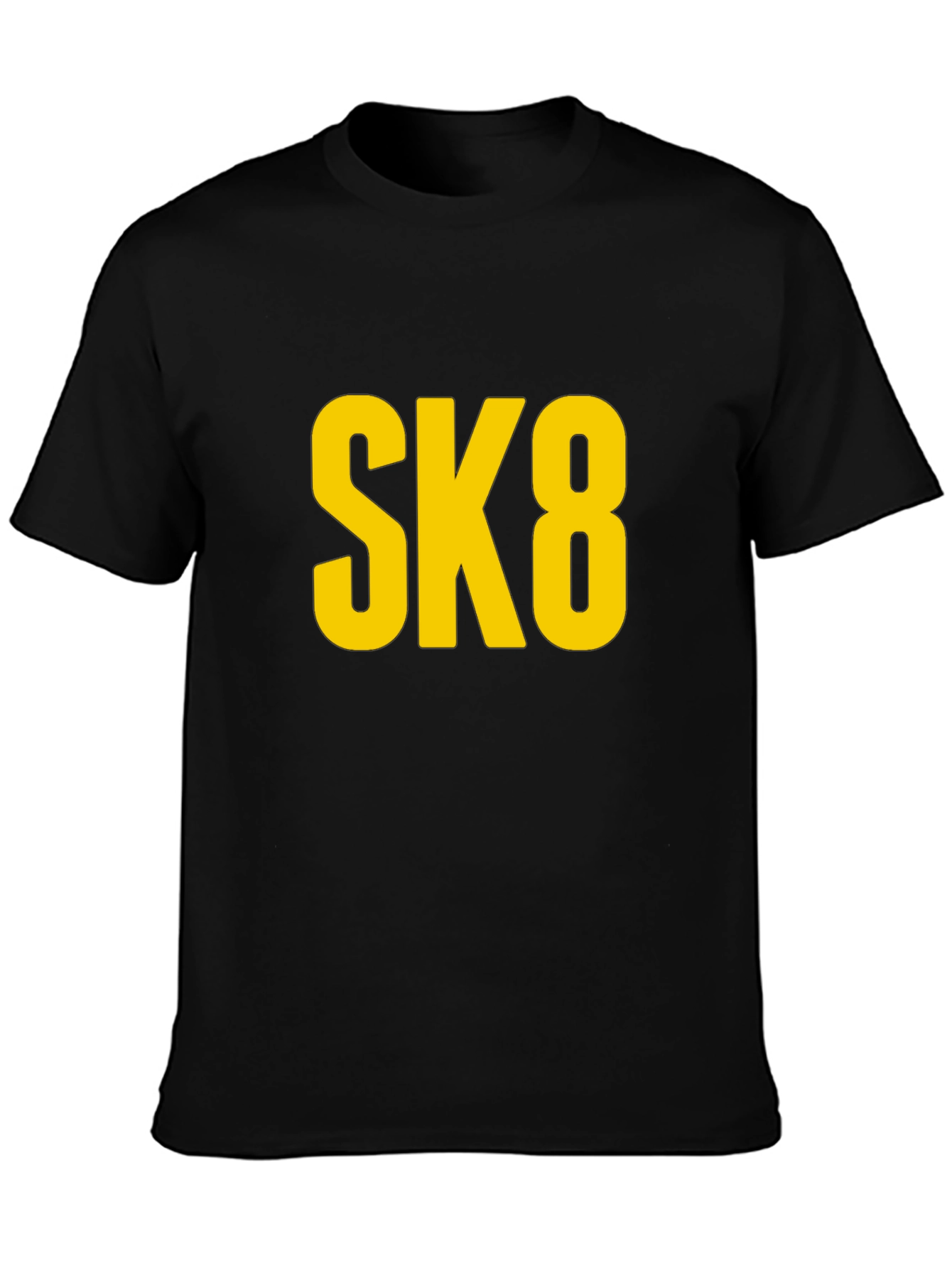 SK8 Graphic Tee - Black Cotton T-Shirt