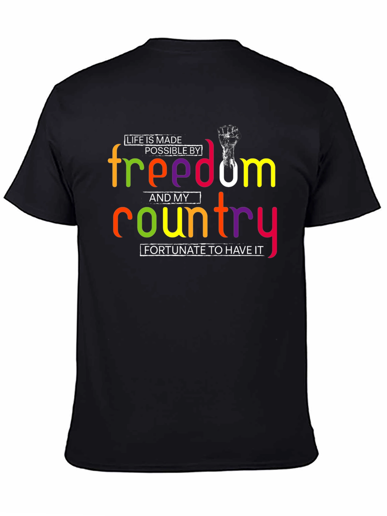 Freedom & Country Graphic Print T-Shirt