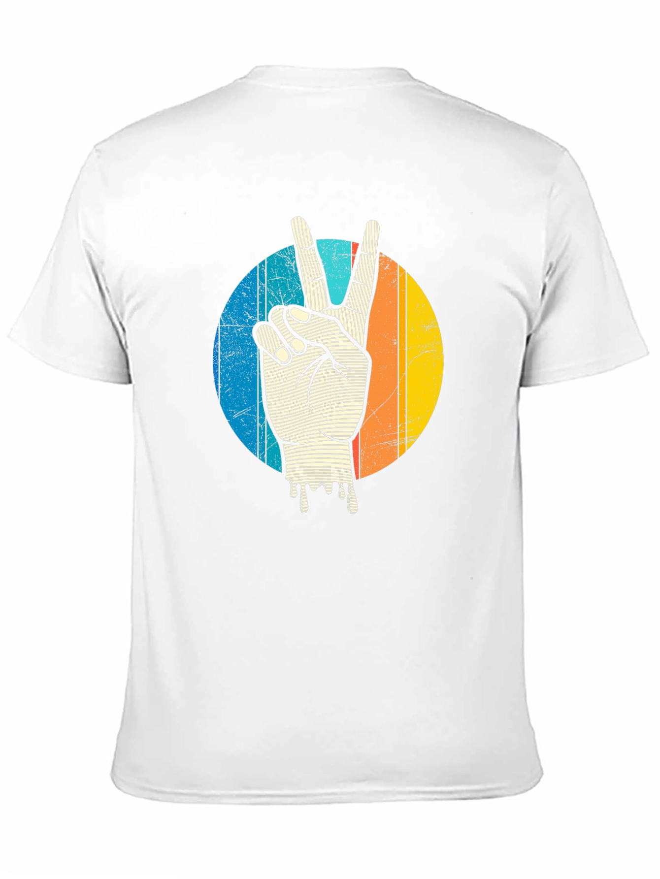 Retro Peace Sign Graphic Tee - Black