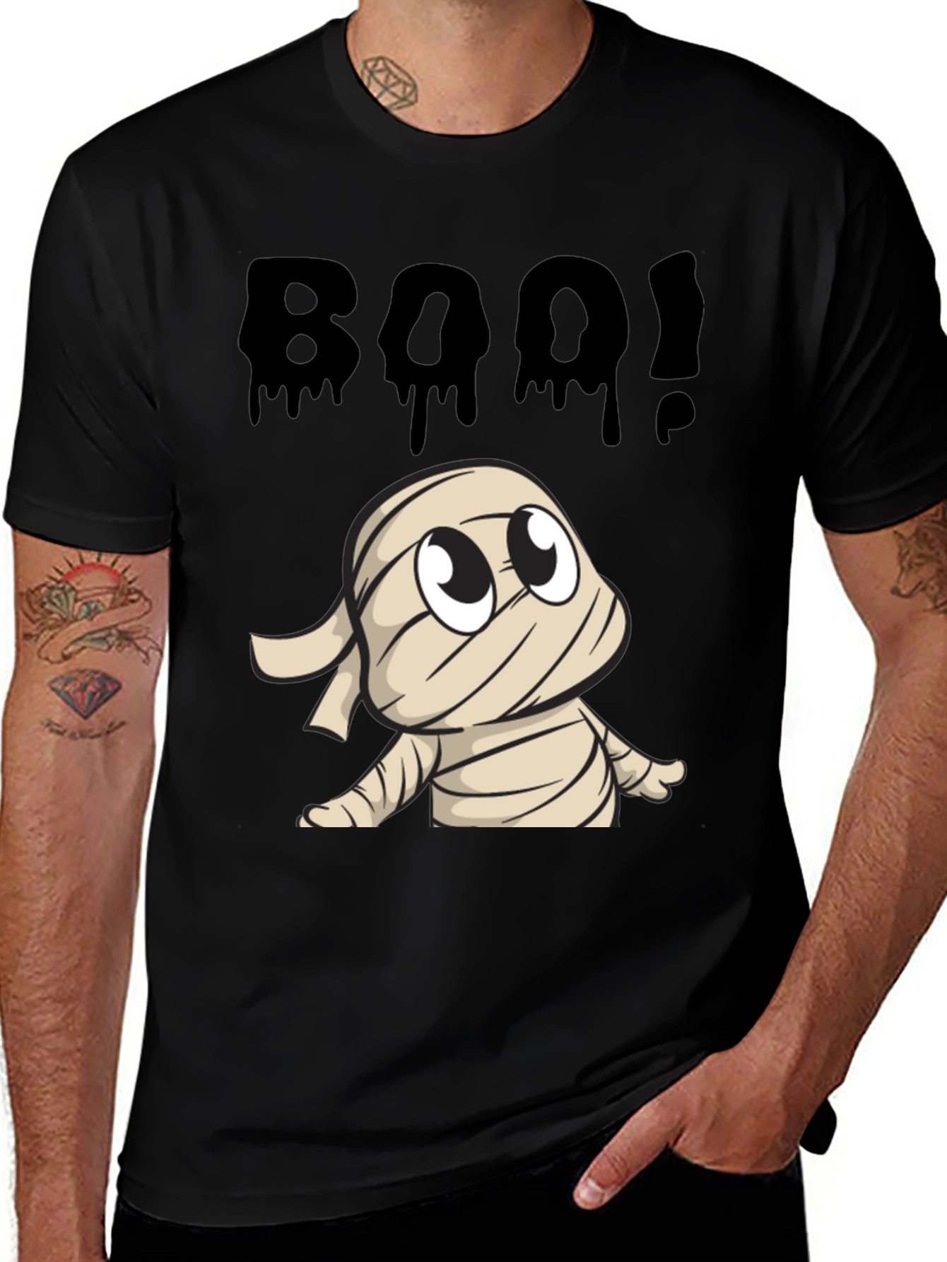 Boo! Mummy Graphic T-Shirt - Halloween Tee