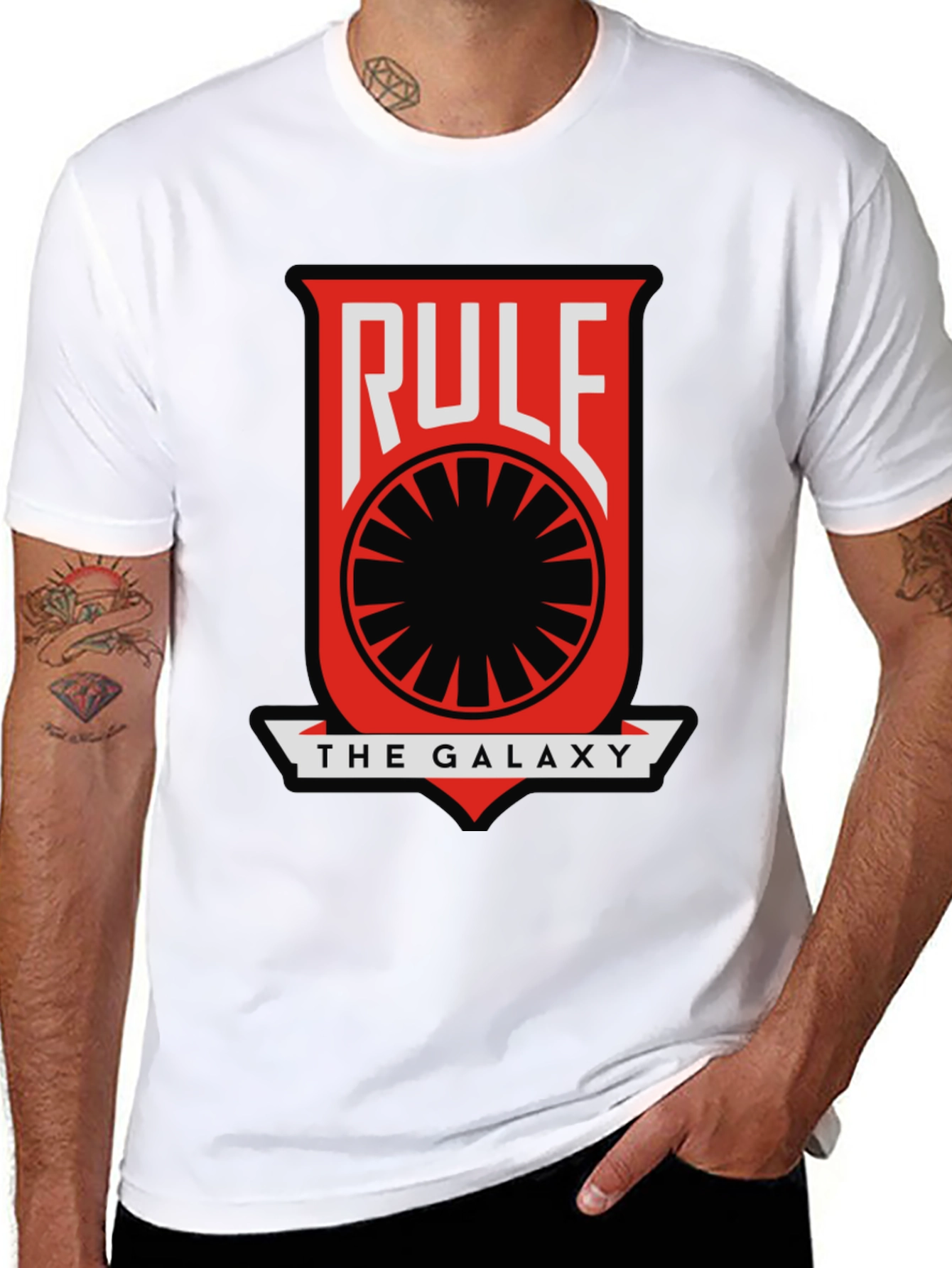 Rule The Galaxy Graphic T-Shirt - Black Cotton Tee