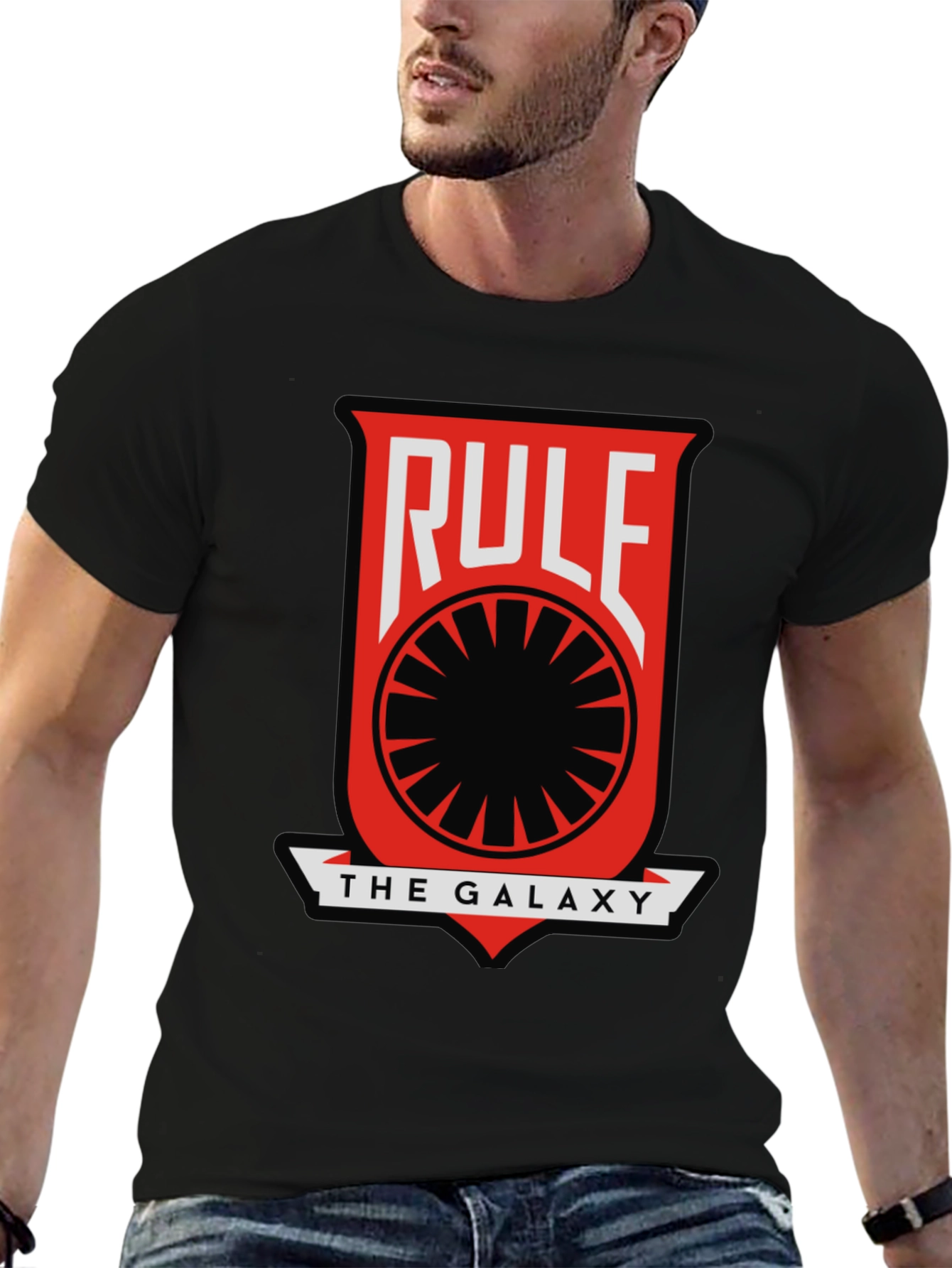 Rule The Galaxy Graphic T-Shirt - Black Cotton Tee