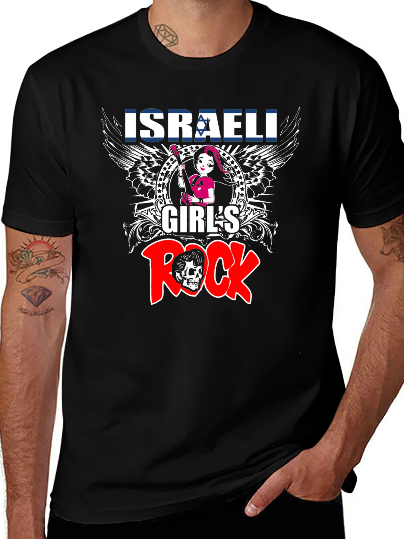 Israeli Girls Rock T-Shirt - Black
