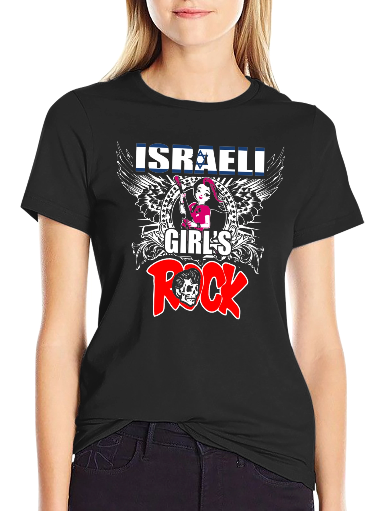 Israeli Girls Rock T-Shirt - Black
