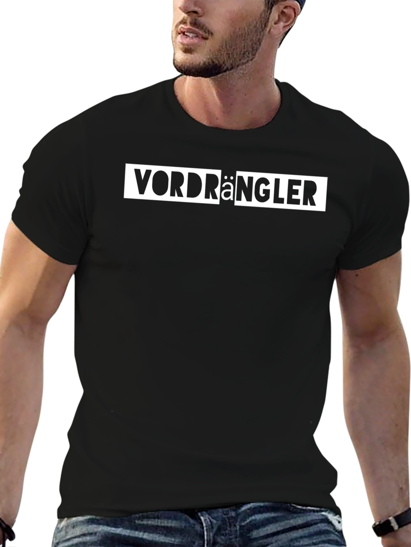 Vordrängler Black Crew Neck T-Shirt