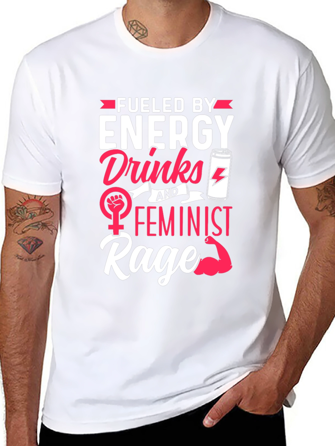 Fueled by Energy Drinks & Feminist Rage T-Shirt