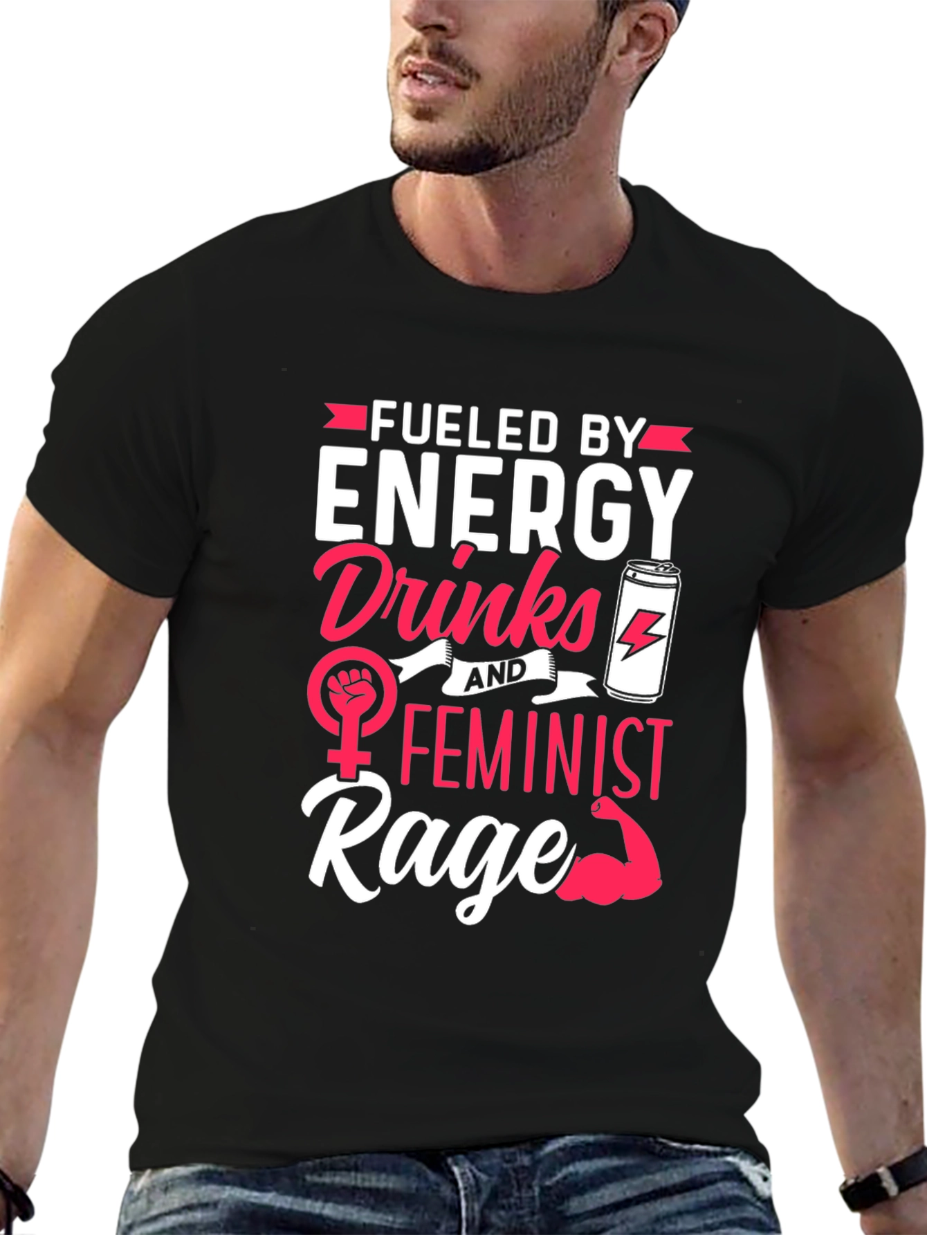 Fueled by Energy Drinks & Feminist Rage T-Shirt