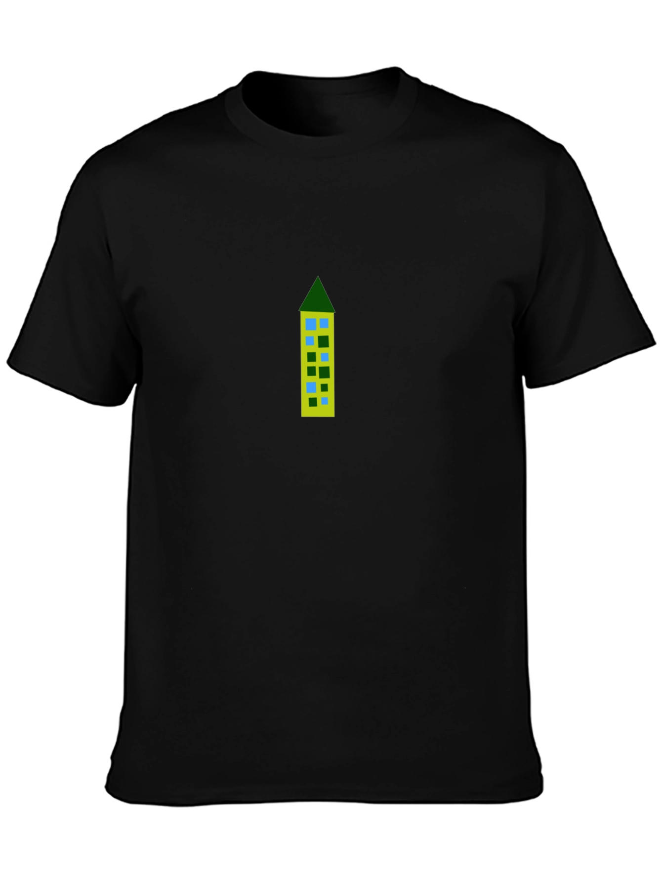 Building Print Black Tee