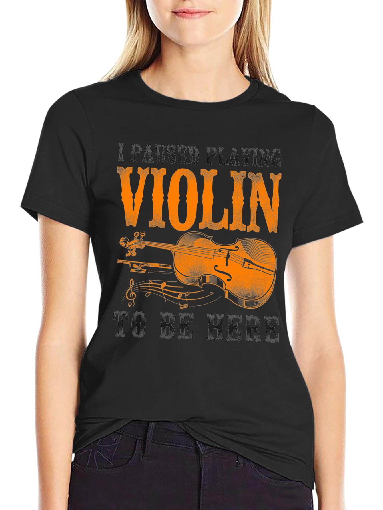 Violin Graphic Tee - Music Lovers T-Shirt