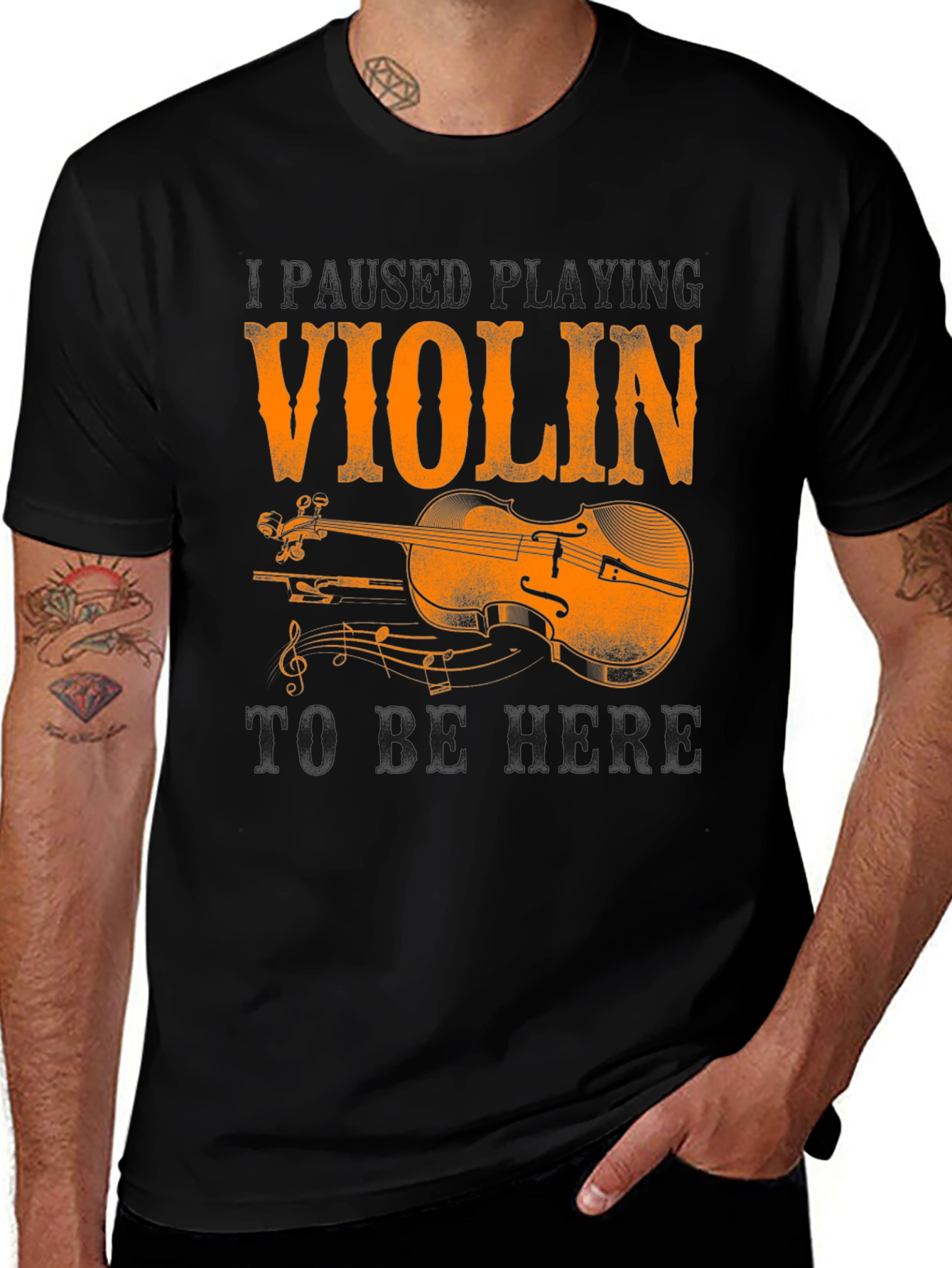 Violin Graphic Tee - Music Lovers T-Shirt